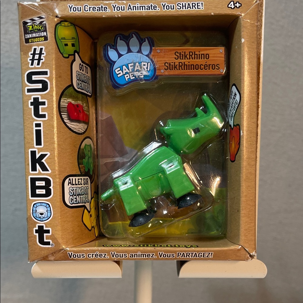 Ing StikBot Safari Pet StikRhino - Bright Green